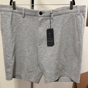 Shaquille O’Neal Gray Flat Front Men's Shorts